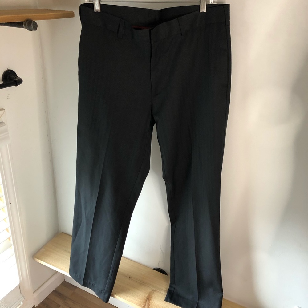 Men’s Black Pinstripe Dress Pants
